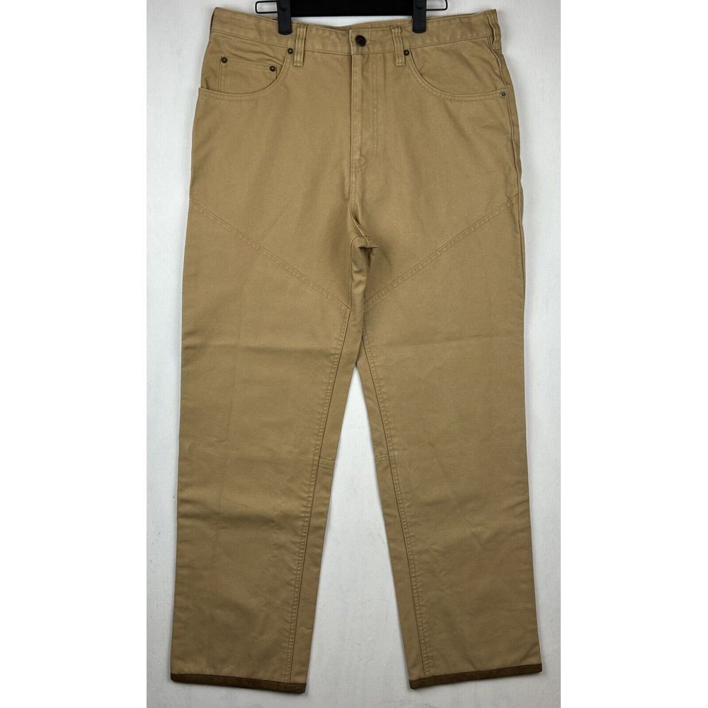Orvis Mens 34 Tan Double Knee Work Pants